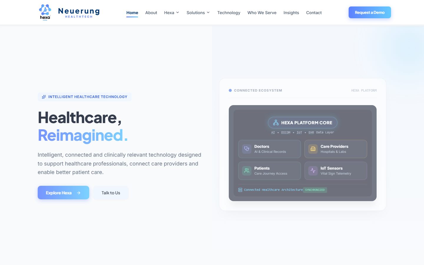 Neuerung HealthTech website preview